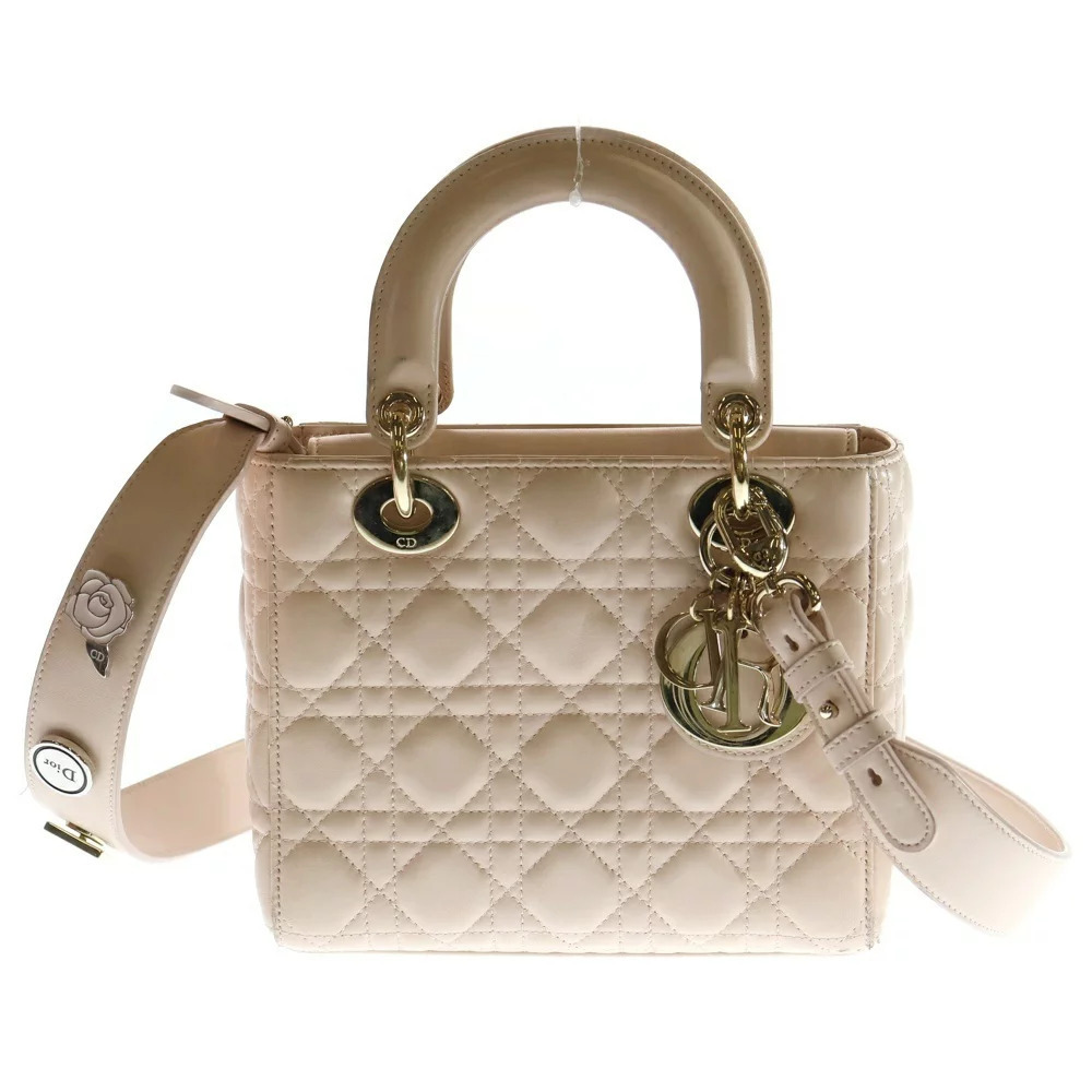 Christian Dior Lady MyABCDior Cannage Bag Handbag Baby Pink Lambskin